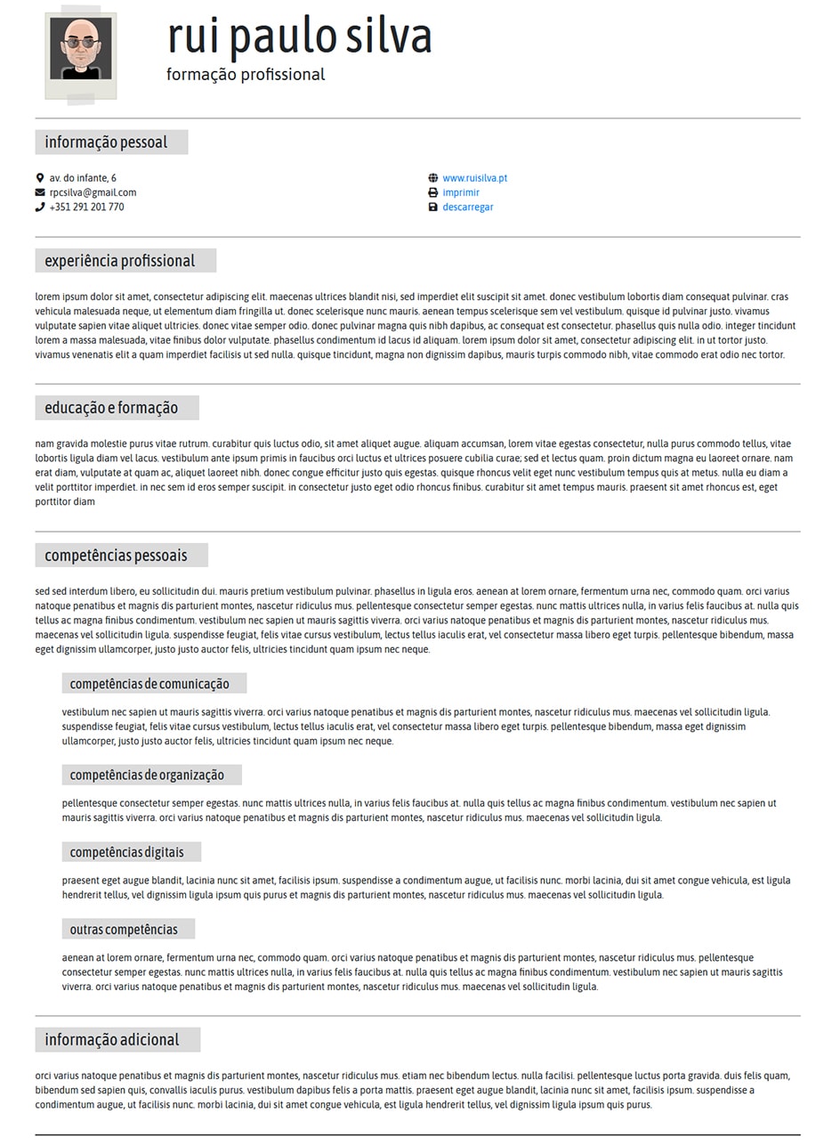 exemplo de curriculum
