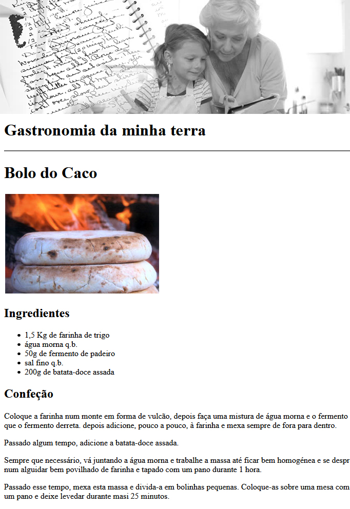 receitas da avó